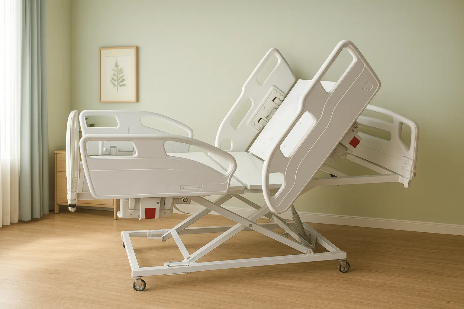 Quarto com cama hospitalar